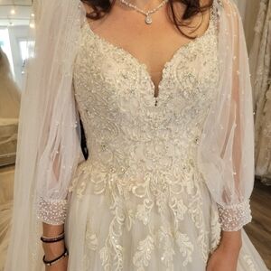 Detachable Pearl Sleeves For Wedding Dress